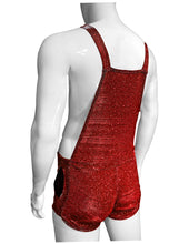 Load image into Gallery viewer, Glitter Overalls - Red
