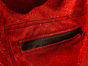 Glitter Overalls - Red
