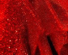 Load image into Gallery viewer, Close up view of just the red glitter fabric