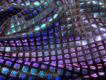 Load image into Gallery viewer, Close up view of iridescent purple metallic fabric
