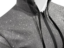 Load image into Gallery viewer, Glitter Zip UP Hoodie - Silver
