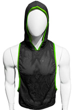 Load image into Gallery viewer, See Thru Hooded Gym Tank - NEON GREEN
