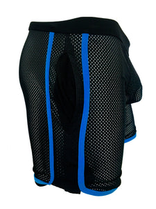 Knobs Sports Mesh GYM Shorts-Black With Blue