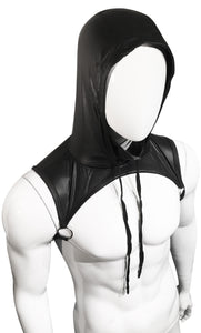 Black Vinyl Hooded Harness