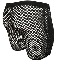 Load image into Gallery viewer, Fishnet Gym Shorts with side pockets - Black
