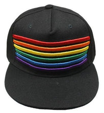 Load image into Gallery viewer, PRIDE Flag Embroidered Lines Rainbow Hat
