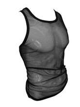 Load image into Gallery viewer, Fine Mesh - Fishnet See Through Sexy Men's Tank - BLACK
