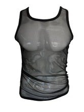 Load image into Gallery viewer, Fine Mesh - Fishnet See Through Sexy Men's Tank - BLACK