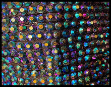 Load image into Gallery viewer, Close-up of iridescent rhinestones on a black background
