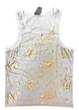 Load image into Gallery viewer, Metallic Leaf Tank - White Gold
