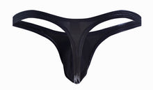 Load image into Gallery viewer, Solid Metallic Thong - Black
