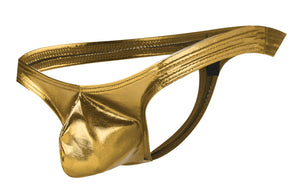 Solid Metallic Thong - Gold