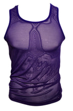 Load image into Gallery viewer, Fine Mesh - Fishnet See Through Sexy Men&#39;s Tank - PURPLE
