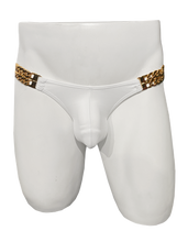 Load image into Gallery viewer, Side Chains Swim Brief - White Gold

