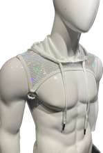 Load image into Gallery viewer, Flat Sequins Hooded Harness-White Holographic
