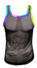 Load image into Gallery viewer, Contrast Trim Mesh Tank - Black Rainbow
