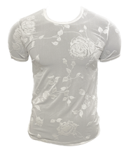 Load image into Gallery viewer, Rose Mesh Tee - White
