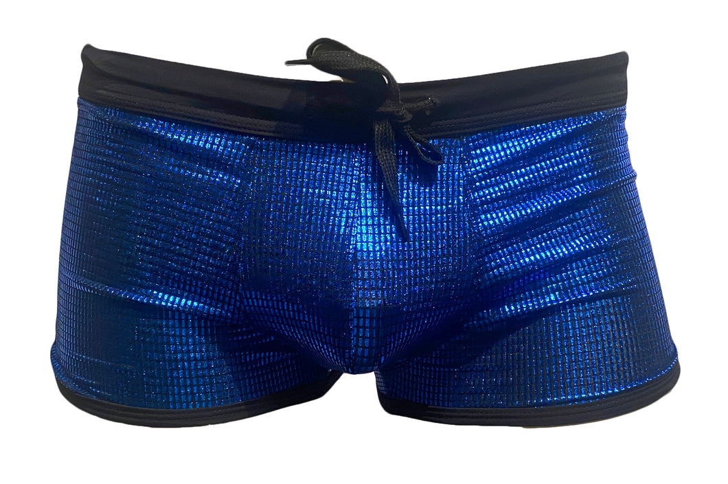 Disco Ball Booty Shorts - Blue