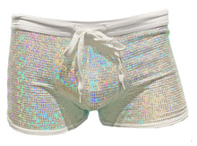 Load image into Gallery viewer, Disco Ball Booty Shorts - White
