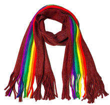 Load image into Gallery viewer, Rainbow Stripe Scarf
