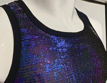 Load image into Gallery viewer, Metallic Leaf Tank - Black Purple
