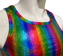 Load image into Gallery viewer, Metallic Rainbow Stripes Tank
