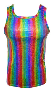 Metallic Rainbow Stripes Tank