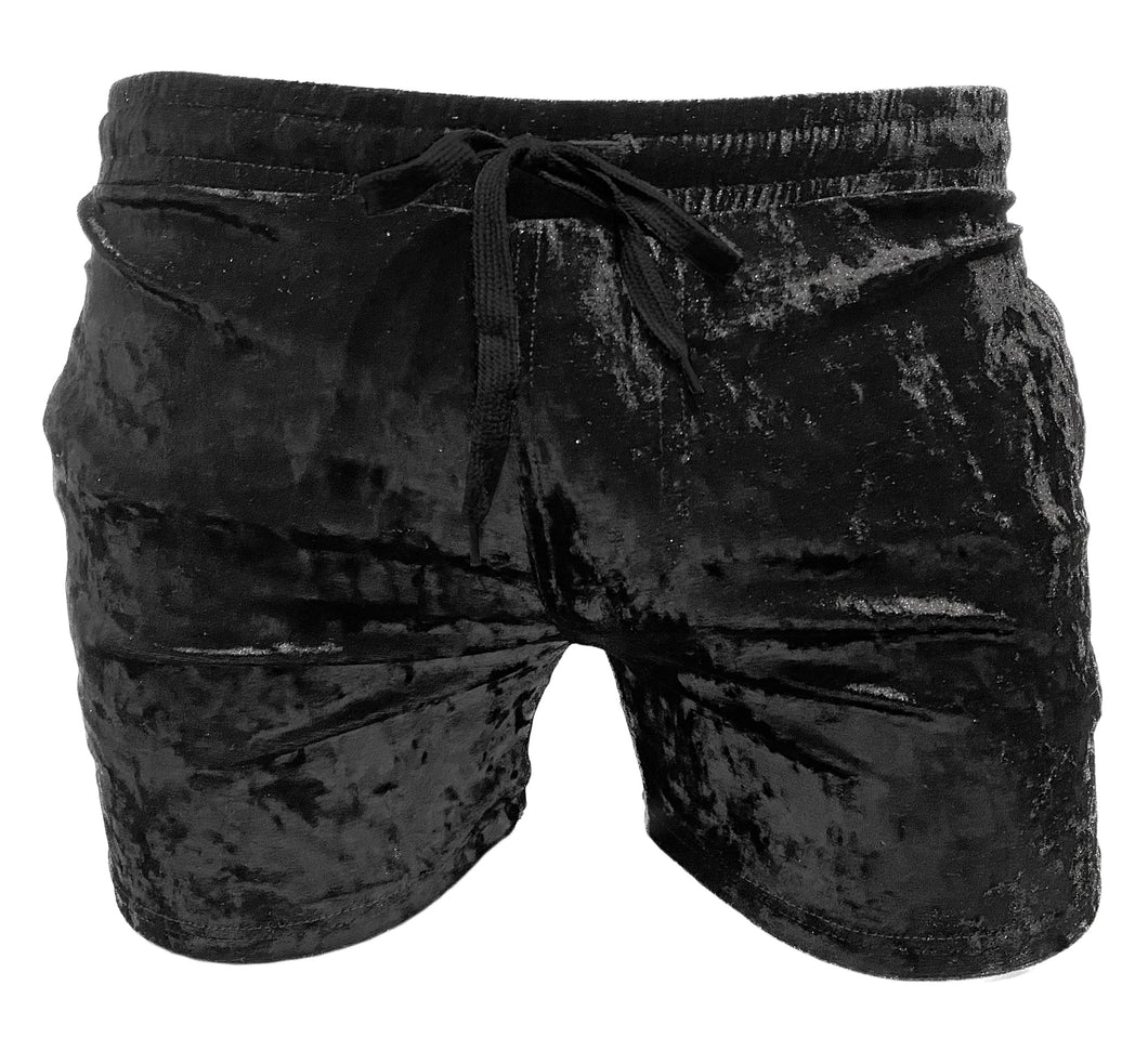 Velvet Pocket Shorts - Black