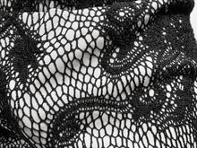 Load image into Gallery viewer, Made in SF Short Shorts Black and White Embroidered Lace
