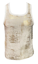 Load image into Gallery viewer, Metallic Leaf Tank - White Gold
