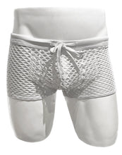 Load image into Gallery viewer, Fishnet Booty Shorts - White
