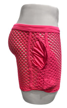 Load image into Gallery viewer, Fishnet Gym Shorts with side pockets - Hot Pink
