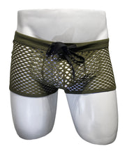 Load image into Gallery viewer, Fishnet Booty Shorts - Army Green
