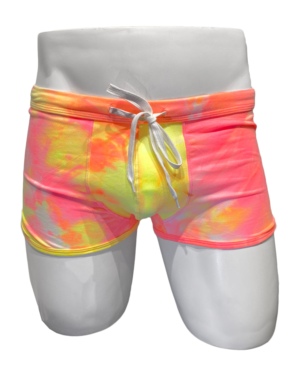 Tie Dye Booty Shorts - Pink Yellow