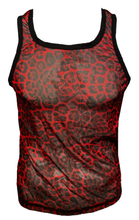 Load image into Gallery viewer, Mesh Leopard Mesh Tank - Red Black
