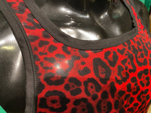 Load image into Gallery viewer, Mesh Leopard Mesh Tank - Red Black
