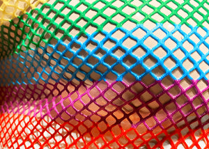 Fine Fishnet Tank - Rainbow Stripes