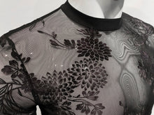 Load image into Gallery viewer, Flocked Burnout Tee - Black Grey
