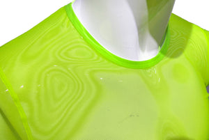 Fine Mesh - Fishnet See Through Sexy Men's Tee T-shirt - Neon Green