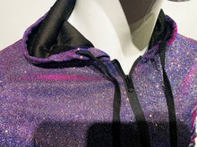 Load image into Gallery viewer, Glitter Zip UP Hoodie - Purple
