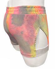 Load image into Gallery viewer, Open Side Shorts -Pink Yellow Tie Dye
