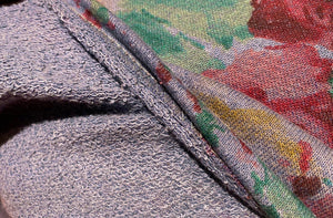 Sweater Crop Tank  - Slate Floral Knit