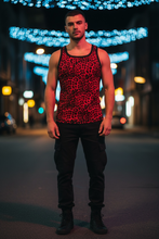 Load image into Gallery viewer, Mesh Leopard Mesh Tank - Red Black
