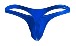 Solid Metallic Thong - Blue