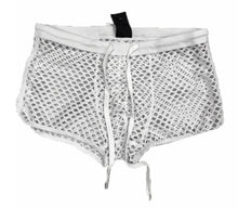 Load image into Gallery viewer, Fishnet Booty Shorts - White
