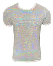 Load image into Gallery viewer, Flat Sequins Tee - White Holo
