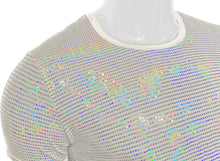 Load image into Gallery viewer, Flat Sequins Tee - White Holo
