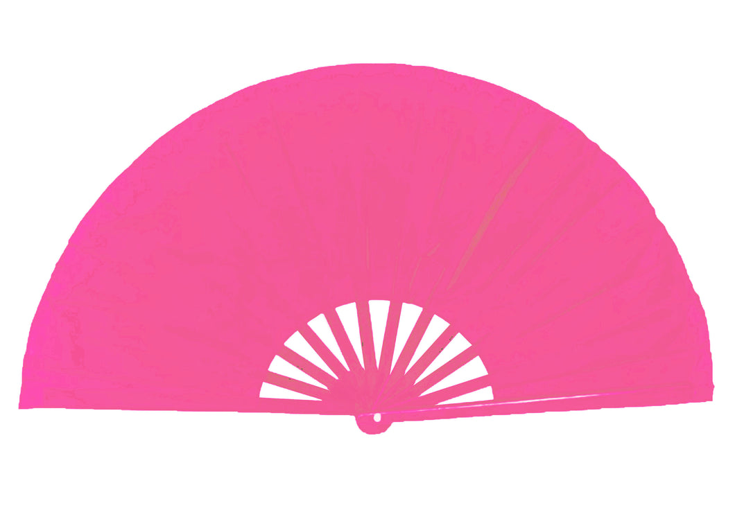Solid Color Clack Fan - Pink