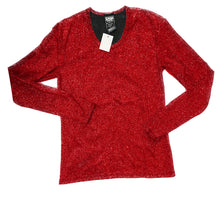 Load image into Gallery viewer, Long Sleeve Glitter T Shirt - Red

