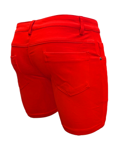 4-way Stretch Knit Shorts - Red